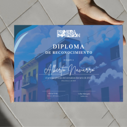 Diplomas de Reconocimiento Personalizados |Papel Couche y Opalina