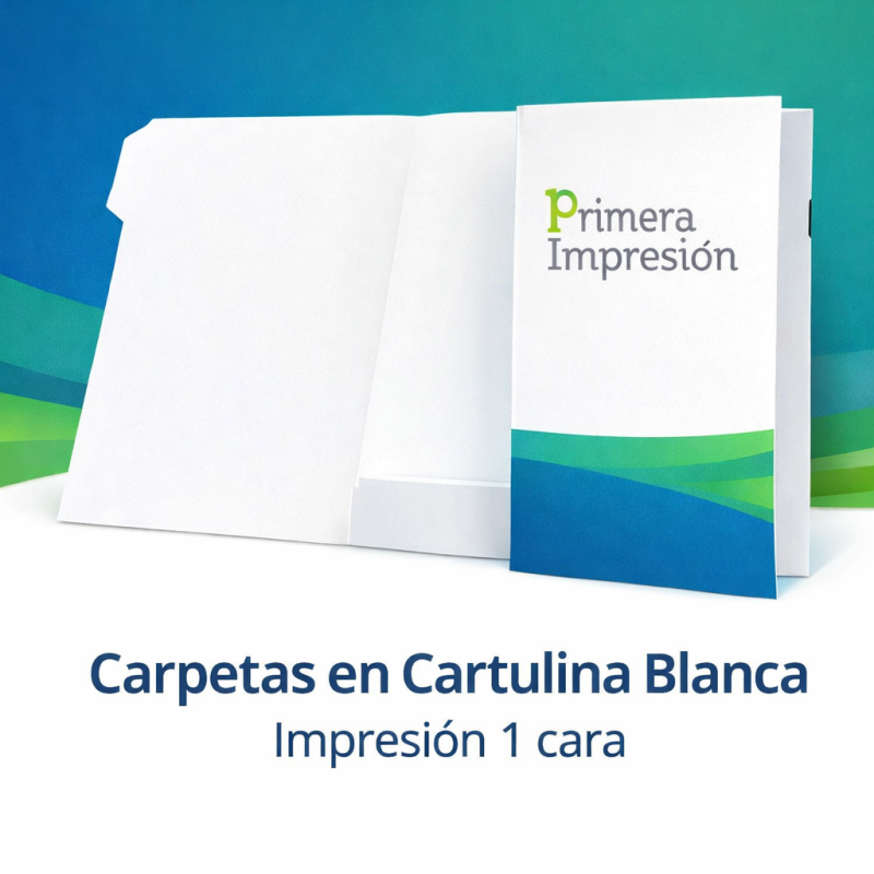 Carpetas en Cartulina Blanca |Opción Económica y Simple